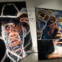 Happiness is the smell of my car (2009). Transparent prints on perspex, fluorescent tubes, each 150 x 200 cm. Courtesy the artist. Foto: Wiebke Gronemeyer