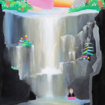 Gitte Jabs, Paradies? WTF??, 2010, Lack, Hartfaserplatte, 140x108cm  Foto: Halo Heye. Courtesy die Künstlerin